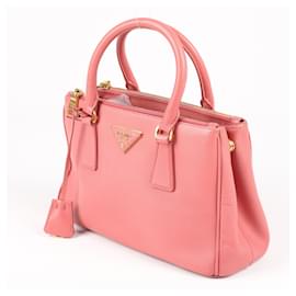 Prada-Prada Saffiano Lux Galleria Small Leather Bag in Pink-Pink