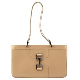 Gucci-GUCCI Totes Patent leather Beige Jackie-Beige