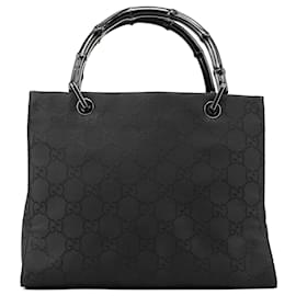 Gucci-GUCCI Totes Tela Bambú Negro-Negro