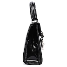 Gucci-GUCCI Mini bolsos Charol Negro Lady Lock-Negro