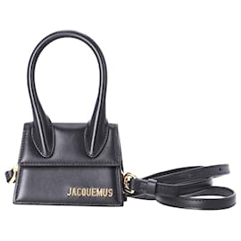Jacquemus-Jacquemus Le Chiquito Top Handle Bag aus schwarzem Leder-Schwarz