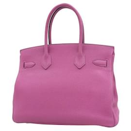 Hermès-Hermes Clemence Birkin 30 Leather Handbag in Excellent condition-Other