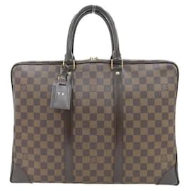 Louis Vuitton-Louis Vuitton Damier Ebene Porte-Document Voyage Canvas Business Bag N41124 In sehr gutem Zustand-Andere