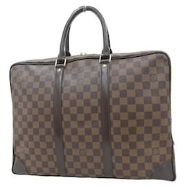 Louis Vuitton-Louis Vuitton Damier Ebene Porte-Document Voyage Canvas Business Bag N41124 In sehr gutem Zustand-Andere
