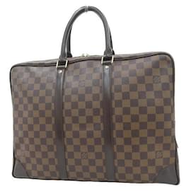 Louis Vuitton-Louis Vuitton Damier Ebene Porte-Document Voyage Bolso de negocios de lona N41124 En muy buenas condiciones-Otro