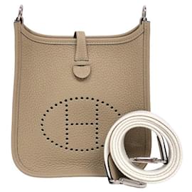 Hermès-Hermes Clemence Evelyne TPM  Leather Crossbody Bag Z in-Other