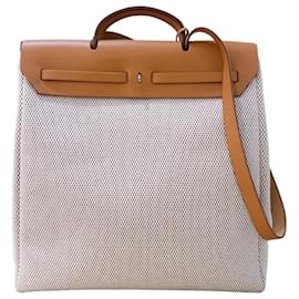 Hermès-Hermes Toile Herbag Tote Sac cabas en toile en excellent état-Autre