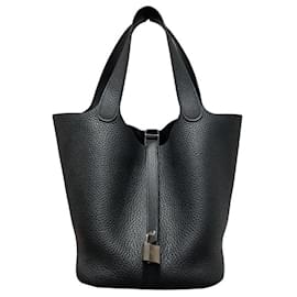 Hermès-Sac cabas en cuir Hermes Clémence Picotin Lock MM en excellent état-Autre