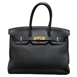Hermès-Hermes Clemence Birkin 35 Leather Handbag in Good condition-Other