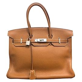 Hermès-Hermès Clemence Birkin 35 Bolso de cuero □M en excelentes condiciones.-Otro