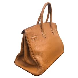 Hermès-Hermès Clémence Birkin 35 Sac à main en cuir □M en excellent état-Autre