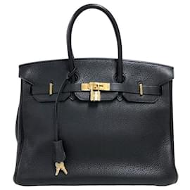 Hermès-Hermes Togo Birkin 35 Leather Handbag in Fair condition-Other
