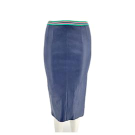 Stouls-STOULS  Skirts T.International M Leather-Blue