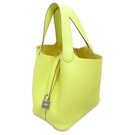Hermès-Hermès Yellow Clemence Picotin Lock 18-Yellow
