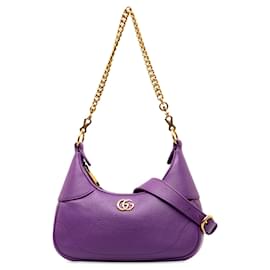 Gucci-Gucci Purple Aphrodite Shoulder Bag-Purple