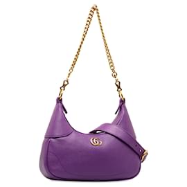 Gucci-Gucci Purple Aphrodite Shoulder Bag-Purple