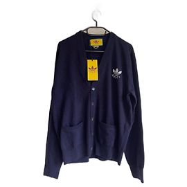 Gucci x Adidas Strickjacke aus Wolle marineblau Marineblau