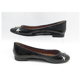 Givenchy-NEW GIVENCHY SHOES 39 PATENT LEATHER BALLERINA FLATS + LEATHER SHOES BOX-Black