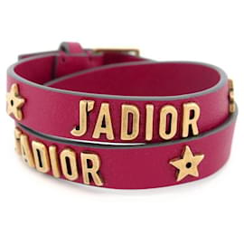 Christian Dior-NUOVO BRACCIALE TOWER J’ADIOR foderato DIOR 16/18 Cinturino in pelle rossa-Rosso