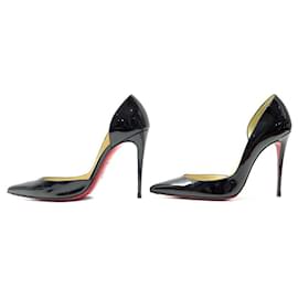 Christian Louboutin-ZAPATOS CHRISTIAN LOUBOUTIN IRIZA 100 3130524 38 Bombas de charol-Negro