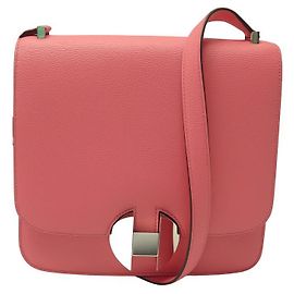 Hermès Bolsa nova de Hermes 2002-20 BOLSA DE MÃO CROSSBODY EM COURO EVERCOLOR ROSA Rosa