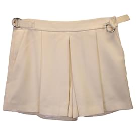 Alexander Wang-Alexander Wang Tailored Mini Shorts in Cream Wool-White,Cream