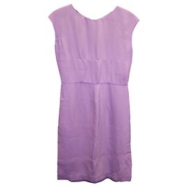 Vestido Marni sem mangas em crepe roxo Gazar Roxo
