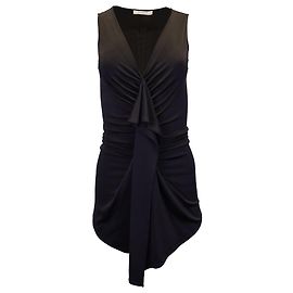 Givenchy V-neck Draped Top in Black Viscose Black
