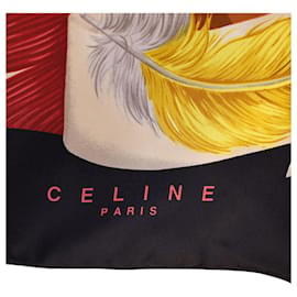Céline-Celine Lenço Estampado em Seda Multicolor-Outro