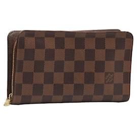 Louis Vuitton-Louis Vuitton Damier Ebene Zippy Organizer Canvas Long Wallet N61728 in guter Kondition-Andere