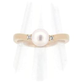 Tasaki-Tasaki 18K Pearl Diamond Ring  Metal Ring in Excellent condition-Other