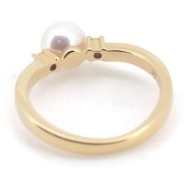 Tasaki-Tasaki 18K Pearl Diamond Ring  Metal Ring in Excellent condition-Other