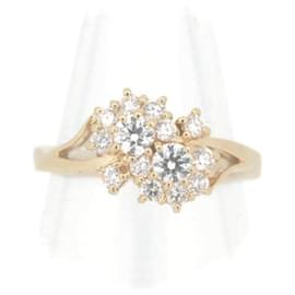 Mikimoto-Mikimoto 18K Diamant-Cluster-Ring, Metallring in ausgezeichnetem Zustand-Andere