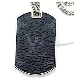 Louis Vuitton-Louis Vuitton Monogram Eclipse Plate Collier Collier En Métal M63640 en bon état-Autre