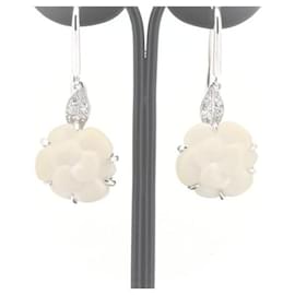 Chanel-Chanel Camellia Chalcedony Earrings  Metal Earrings in Excellent condition-Other