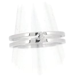 Gucci-Gucci K18WG Infinity Ring 16 Size in Great Condition-Silvery