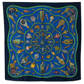 Hermès-Hermes Carré Le Flacon Silk Scarf Cotton Scarf en bon état-Autre