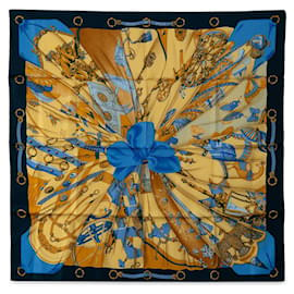 Hermès-Hermes Carré Soleil de Soie Silk Scarf Cotton Scarf in Good condition-Autre