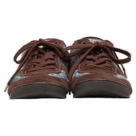 Louis Vuitton-Zapatillas deportivas de ante y denim con monograma GO0047-Otro