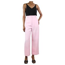 Jacquemus-Pink high-rise wide-leg trousers - size UK 8-Pink