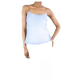 Max Mara-Camisola de raso azul - talla UK 6-Azul