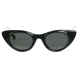Moncler-Black cat eye sunglasses-Black