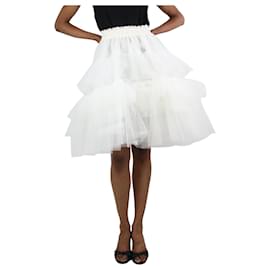 Simone Rocha-Cream elasticated layered tulle skirt - size UK 6-Cream