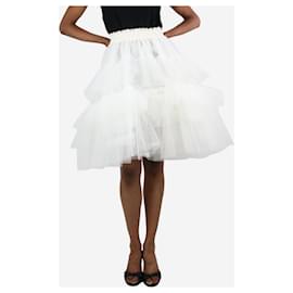 Simone Rocha-Cream elasticated layered tulle skirt - size UK 6-Cream