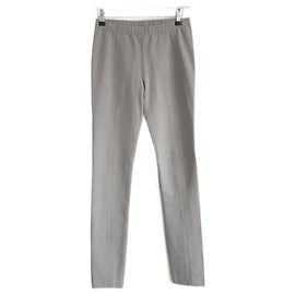 Pantalon slim gris zing en tricot double mat de Donna Karan Gris