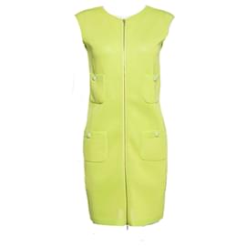 Chanel-Vestido de botões CC verde limão-Verde