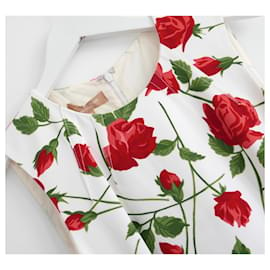 Michael Kors-Vestido estampado de rosas da coleção Pre-Fall 2018 da Michael Kors.-Vermelho