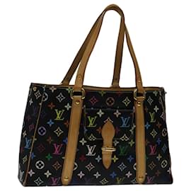 Louis Vuitton-Bolsa Tote LOUIS VUITTON Monogram Multicolor Aurelia MM Preto M40095 Autenticação13060-Preto