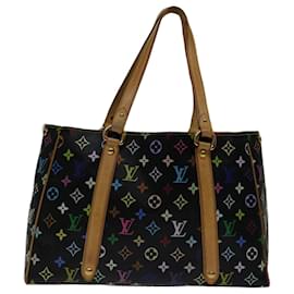 Louis Vuitton-LOUIS VUITTON Monogram Multicolor Aurelia MM Tote Bag Black M40095 Auth bs13060-Black