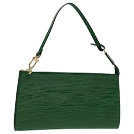 Louis Vuitton-LOUIS VUITTON Epi Pochette Accessoires Pouch Green M52984 LV Auth 69826-Green